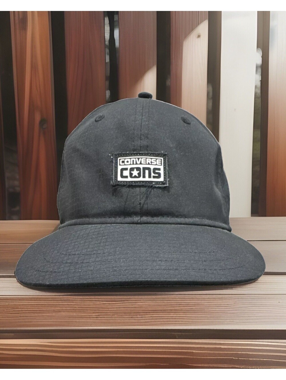 Converse Cons Sports Shoes Leather Strapback Black Baseball Cap